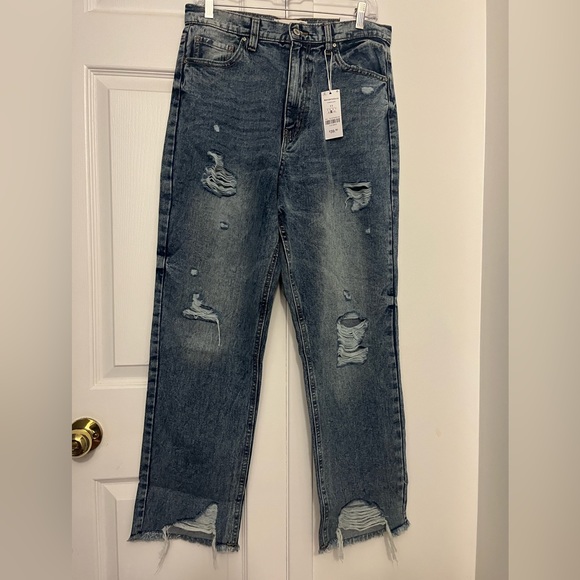 🆕 ARDENE High Rise Straight Leg Jeans - Size 11 - Picture 1 of 4